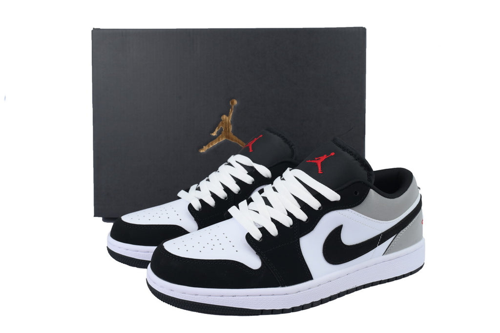 Air Jordan 1 Low 'White Fire Red Black Matte Silver'