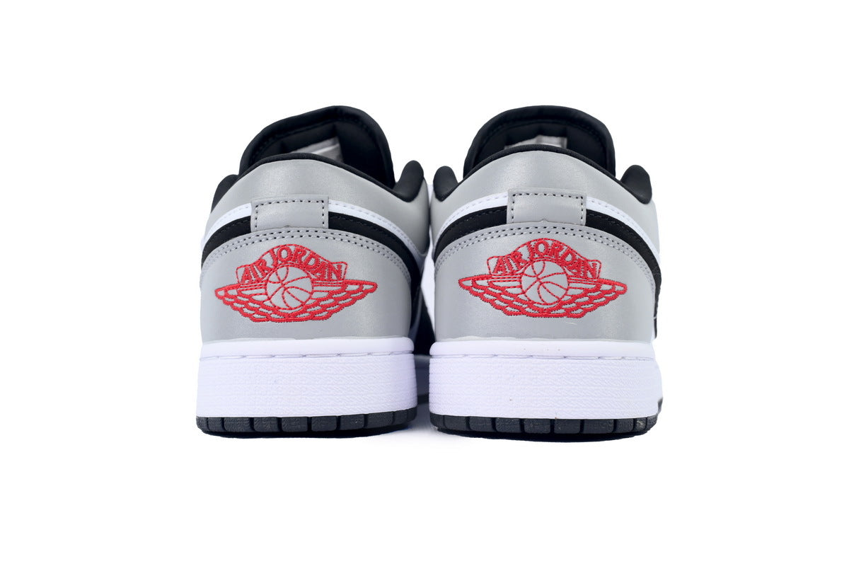 Air Jordan 1 Low 'White Fire Red Black Matte Silver'