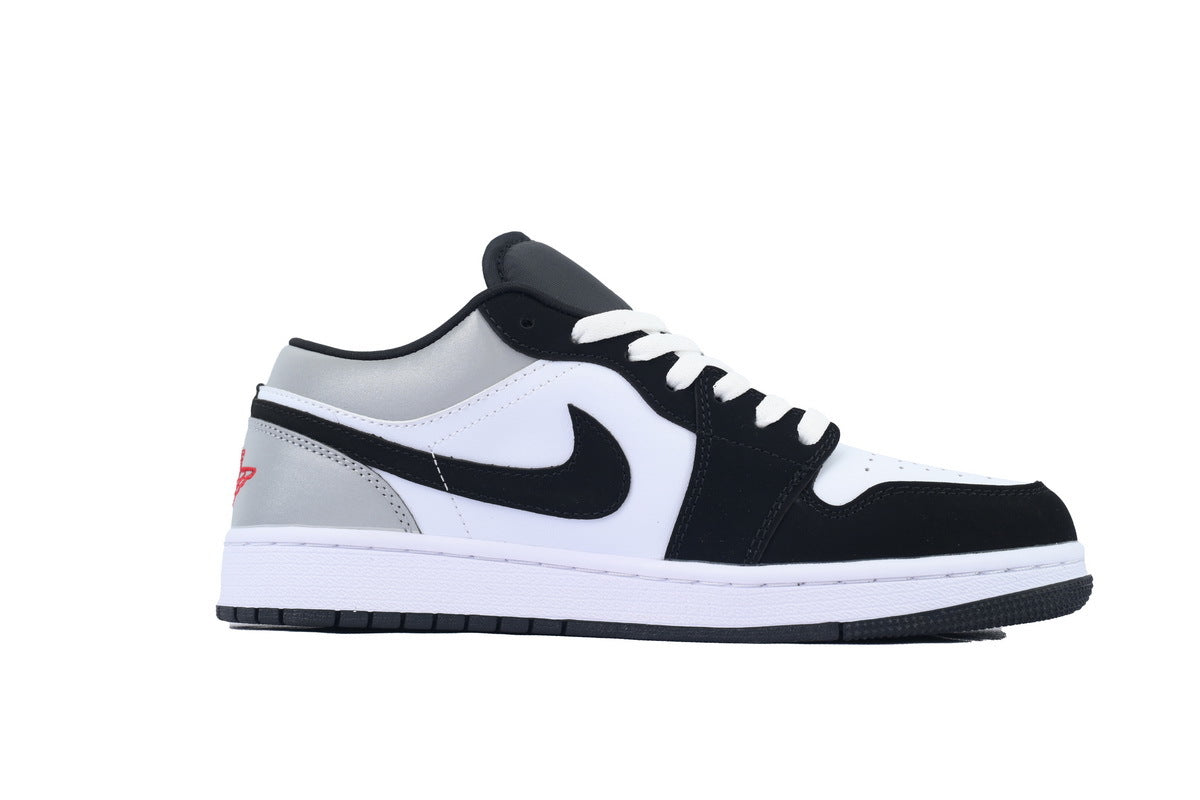 Air Jordan 1 Low 'White Fire Red Black Matte Silver'